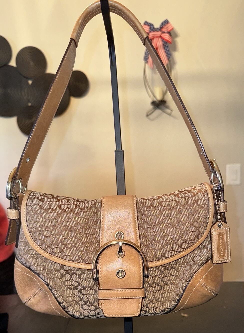 Coach Soho Signature Jacquard Demi Flap Shoulder Bag